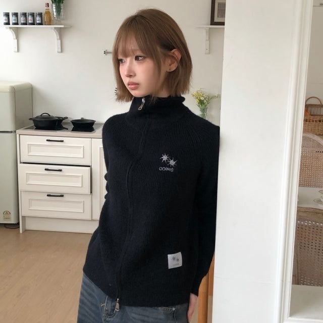 COIRIS（コイリス）の「ROAR HIGH NECK 2-WAY KNIT ZIP-UP (2COLOR)（Jackets/Outerwear）」