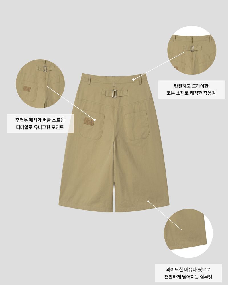 Varon Patch Strap Bermuda Pants