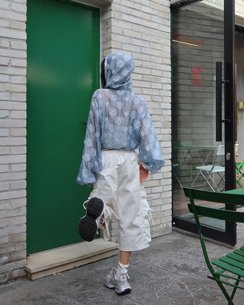 [UNISEX] バミューダカーゴワイドパンツ