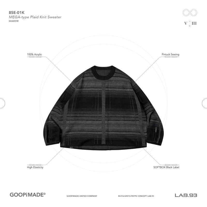 GOOPiMADE（ グーピメイド）の「“8SE-01K” MEGA-type Plaid Knit Sweater（Tops）」