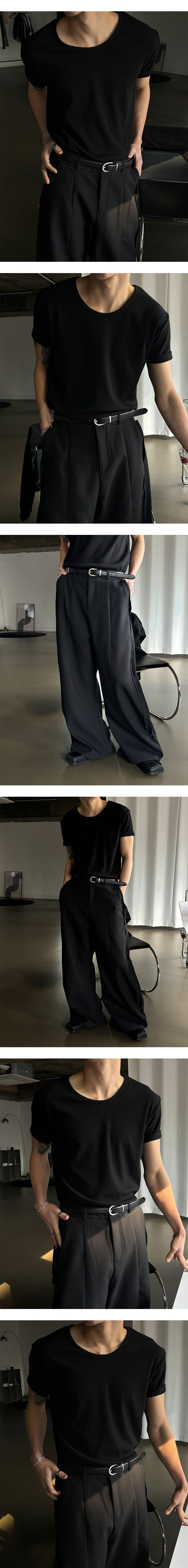  [Unisex] Wide over flare slacks(2color)