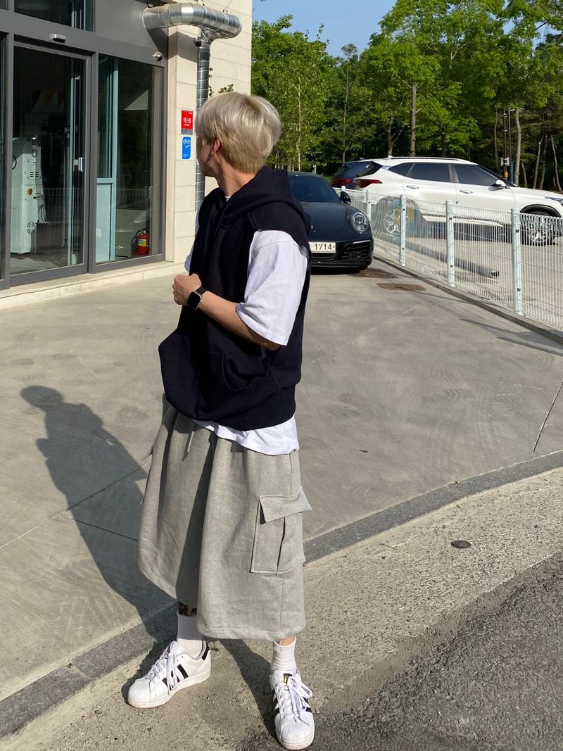 Terry Cargo Sweat String Half Pants 3C