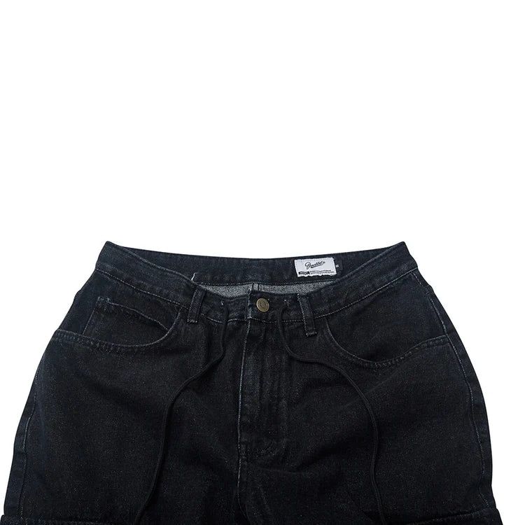 CARGO LOOSEFIT DENIM PANTS BLACK
