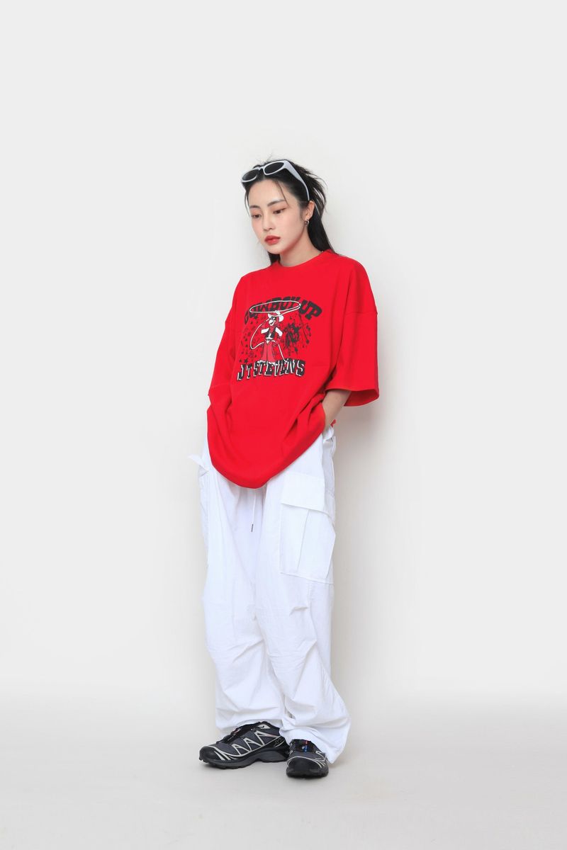 color nylon cargo pants