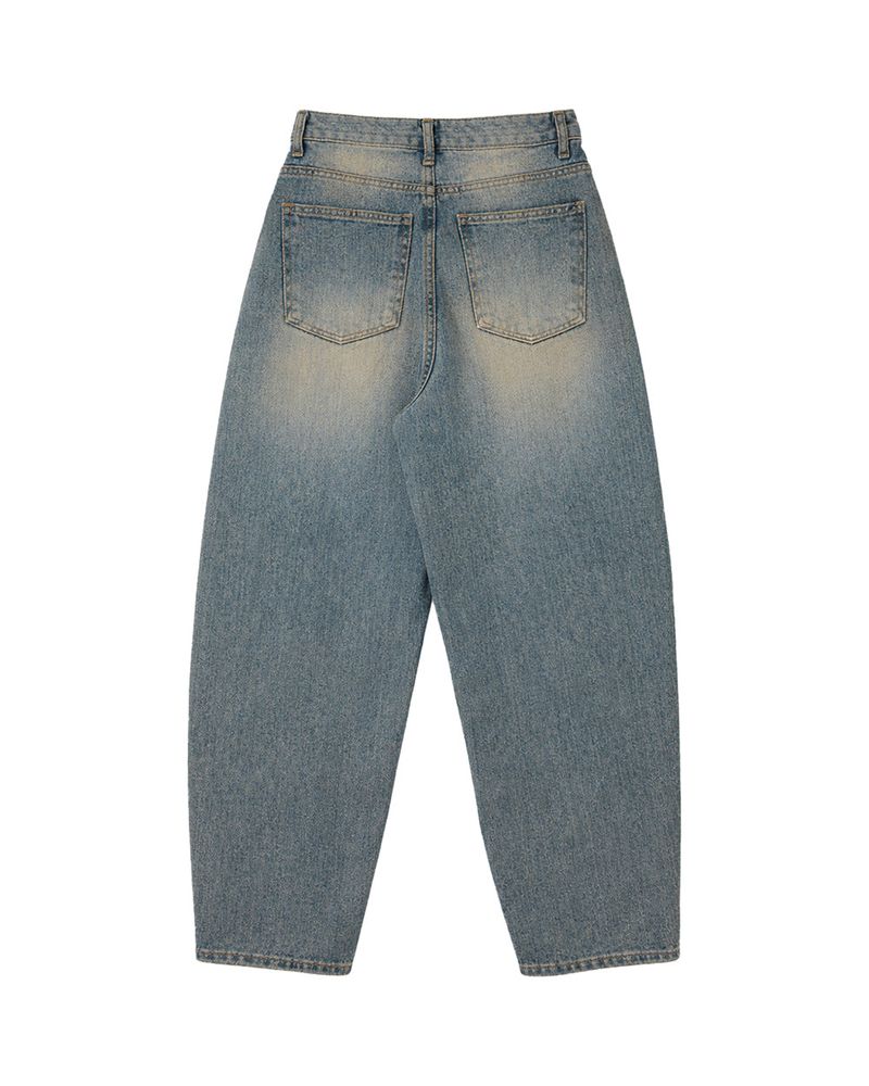 Roy Distressed Wide Denim Pants