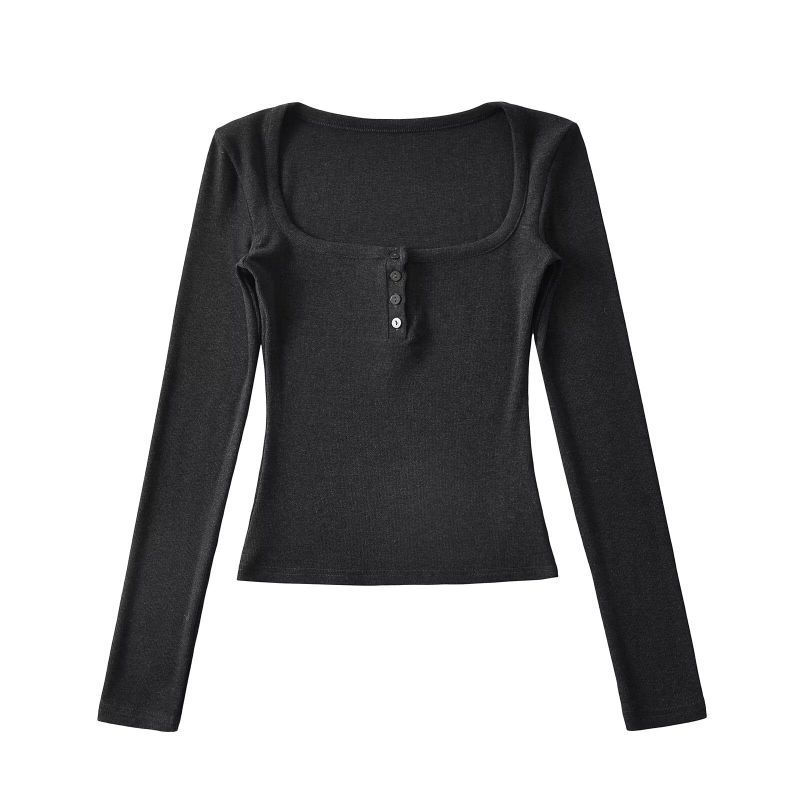 Eline Square Line Knit Top