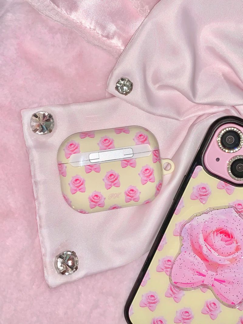Rose bonbon earphones case (yellow)
