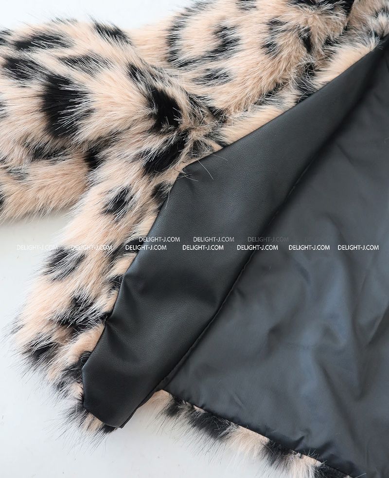 leopard leopard print cropped fur jacket