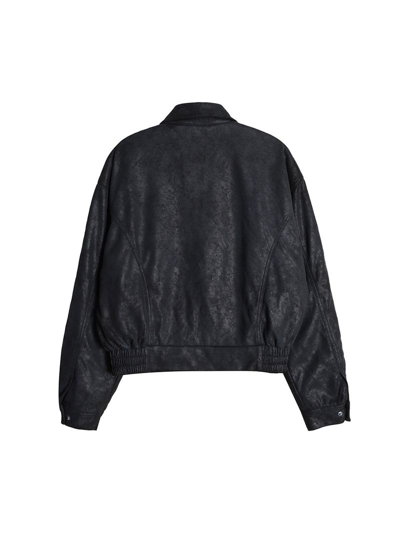 SUEDE WASHED JACKET / BLACK