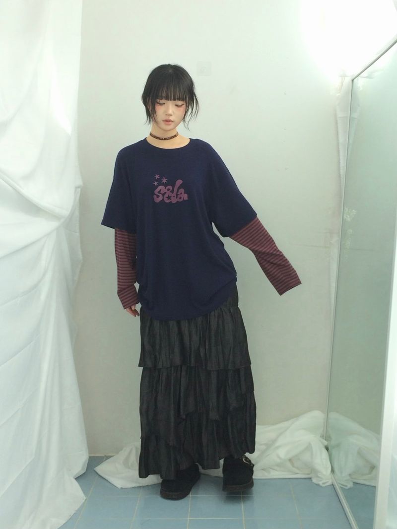 Two-tone fleece striped sleeve