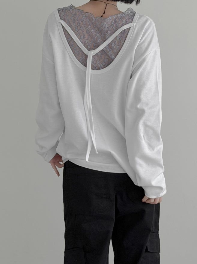 mnem（ムネム）の「Brin See-through Lace Top（Tops）」