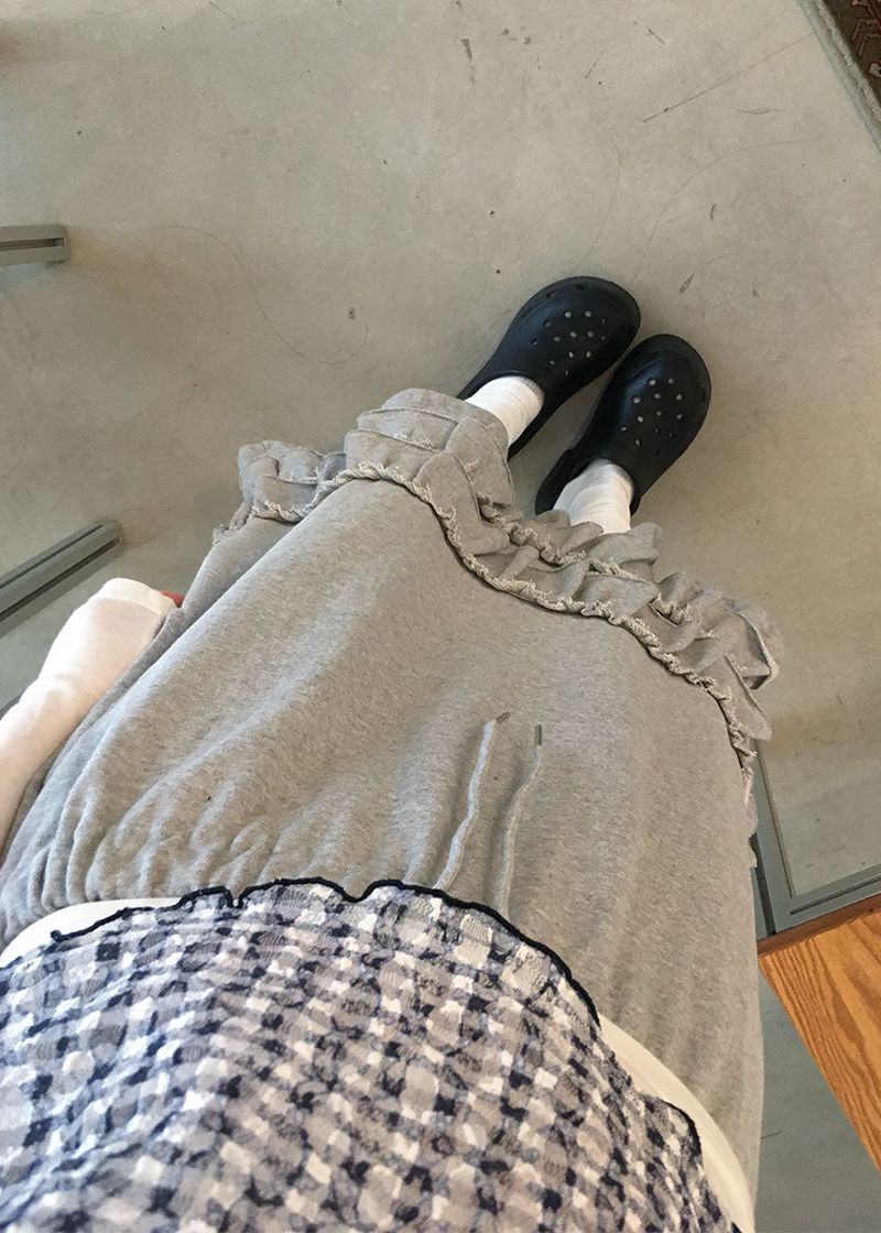 FRILL MIDI SKIRT