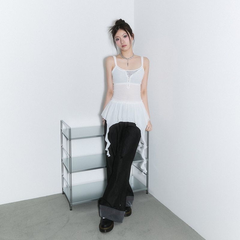 CHERRYQUIRI（チェリーキュリー）の「(2nd reorder) frill layered sleeveless - ivory（Tops）」
