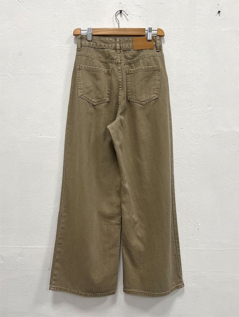 PLAIN WASHED PINTUCK PANTS (2C)