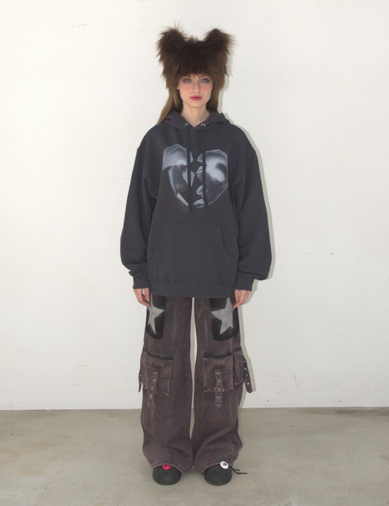 Broken Heart Hoodie GRAY