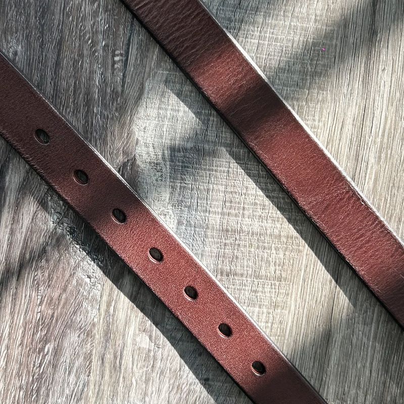 Terracotta Brown Leather Belt