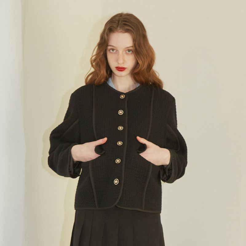 VITALSIGN(バイタルサイン)の「Round Elbow Shaped Jacket (Black)(Jackets/Outerwear)」