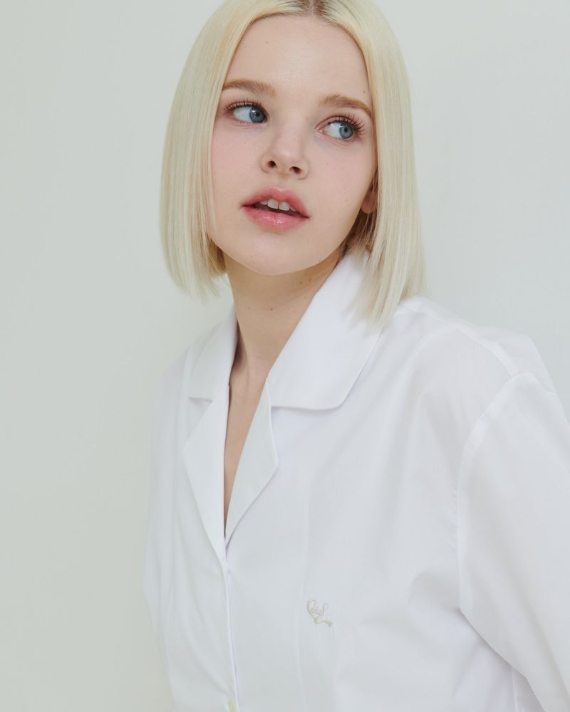 ONTHESHELL（オンザシェル）の「Ontheshell Logo Shirt - Pure White（Tops）」