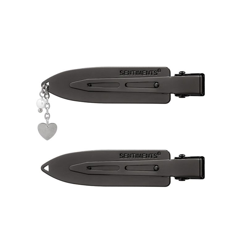 SENTIMENTS（サンティマン）の「NO.513 [BLACK] SURFBOARD HEART HAIR PIN（Hair Accessories）」