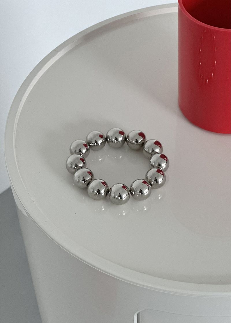 big ball strap - silver