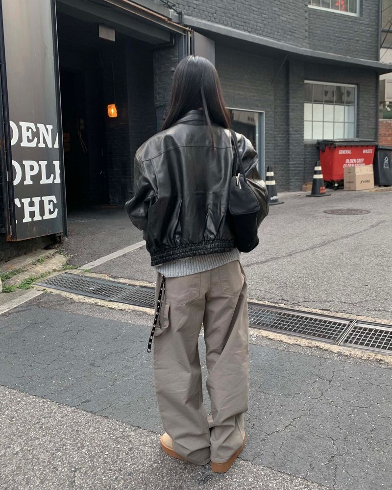 Humming leather jacket