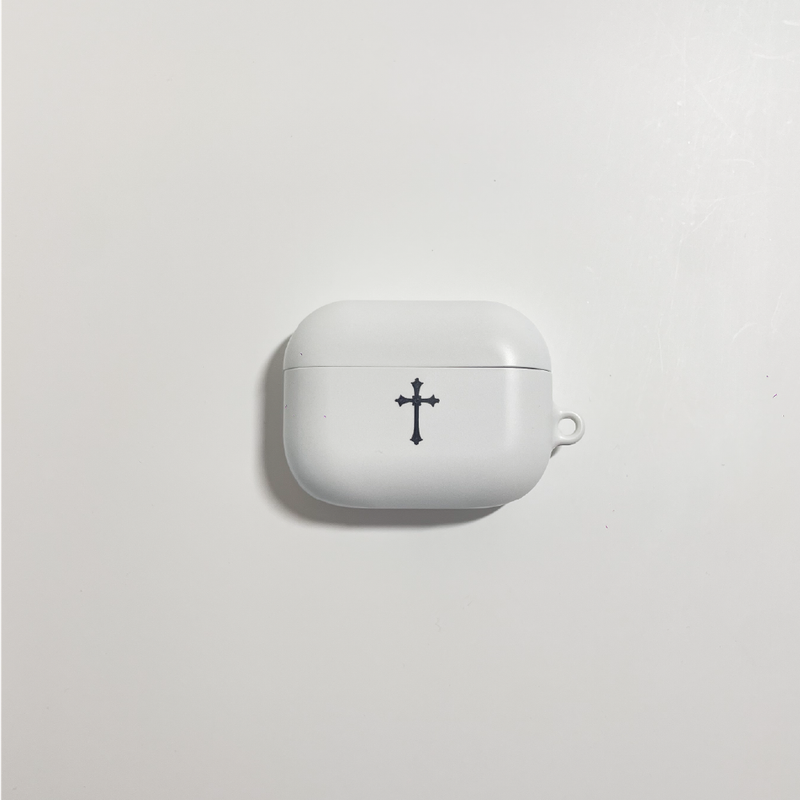 [MADE] cross airpod case (matt gray)