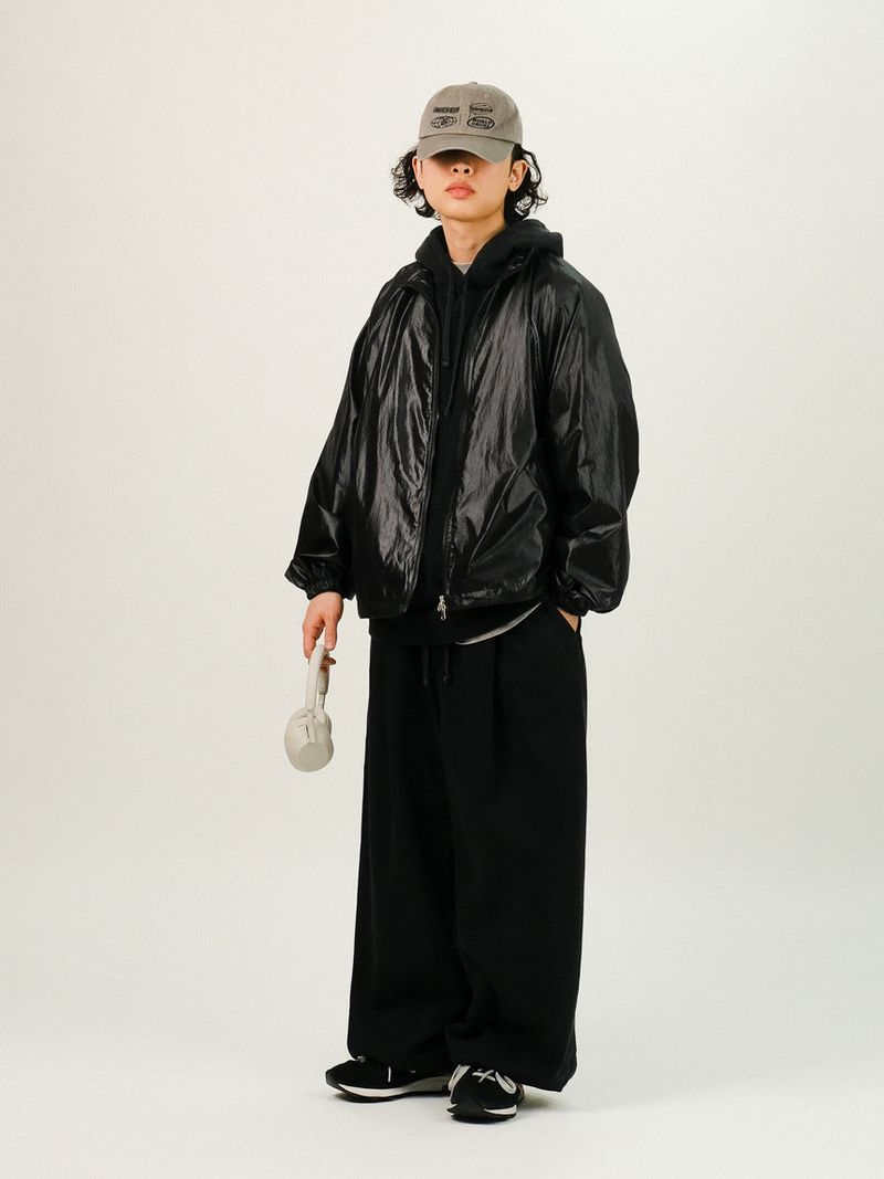 HM SAINT Glossy Nylon Jacket Windbreaker