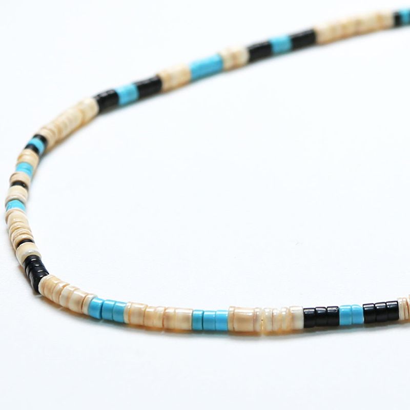 NA shell & turquoise beads necklace