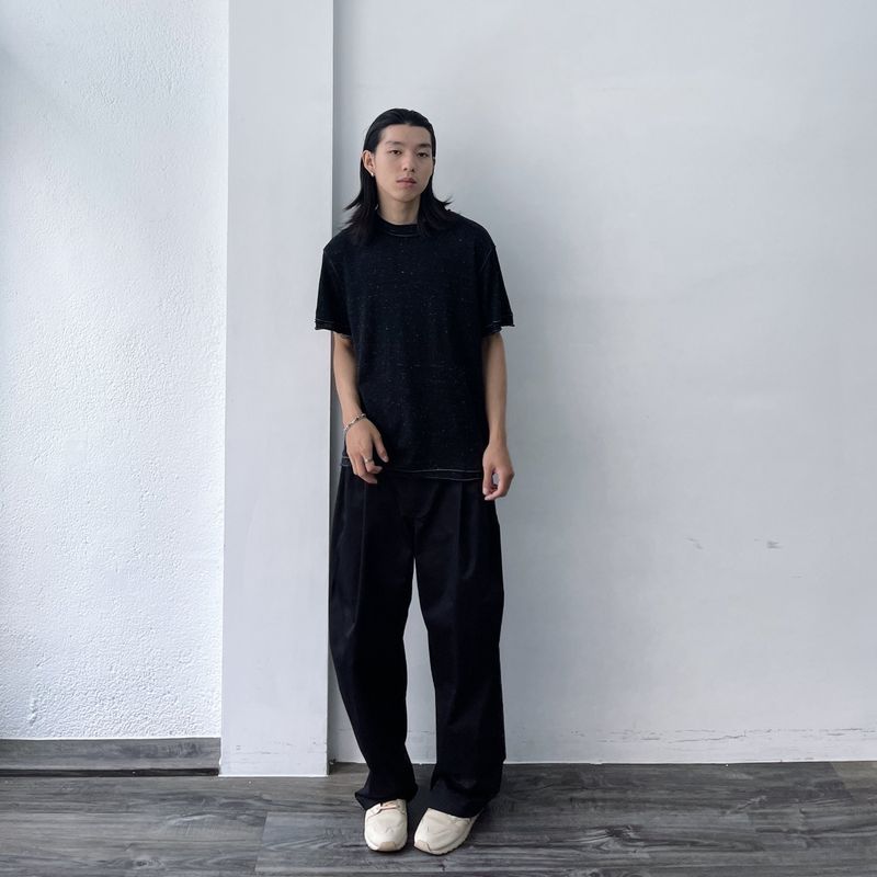 Speckled Reverse Seam Tee
