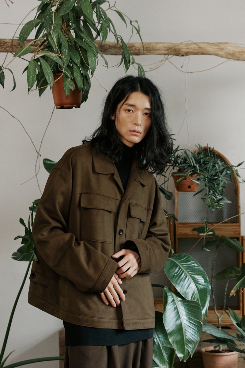 unisex suede jacket brown