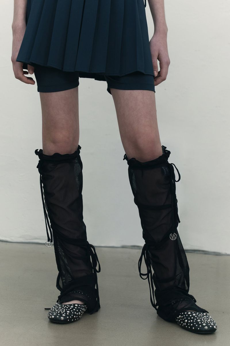 RIBBON SUMMER LEG WARMER [BLACK]