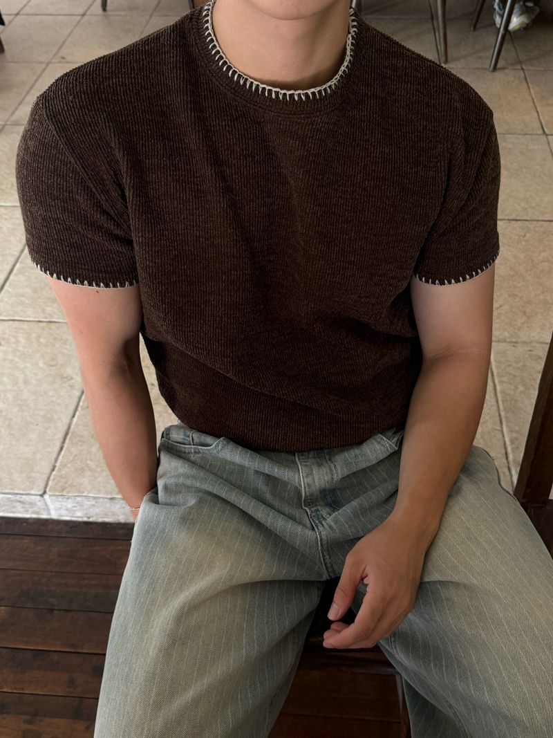 Fitz stripe denim pants