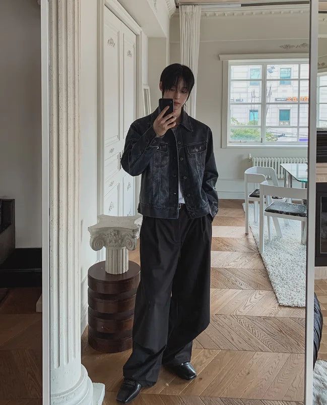 Noven Dart Pintuck Wide Slacks