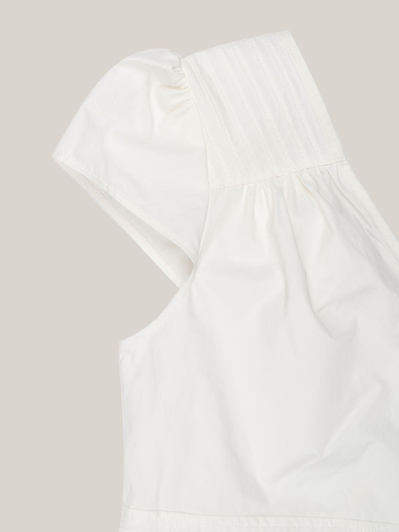 PUFF PIN TUCK BLOUSE [ WHITE ]