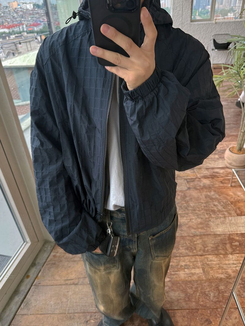 3 TAP Moif Crop Wind Breaker (2color)