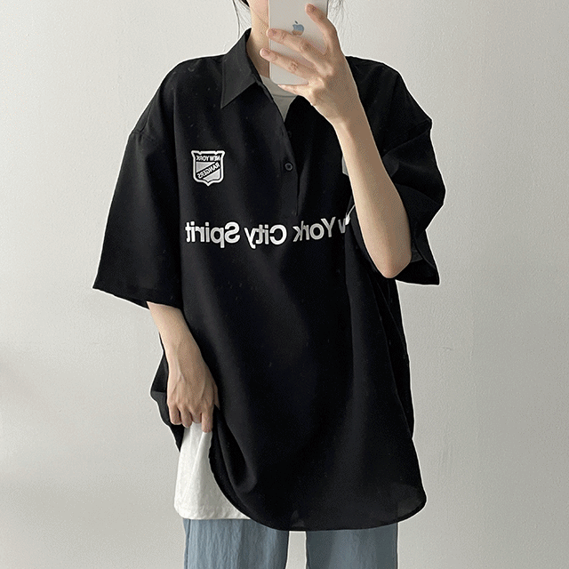 hijjoo（ハイチュー）の「シティハーフオープンショートスリーブシャツ（トップス）」