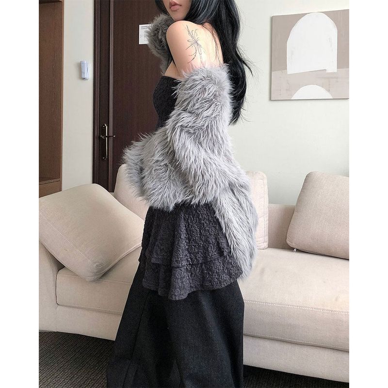 Fur Brush Cardigan