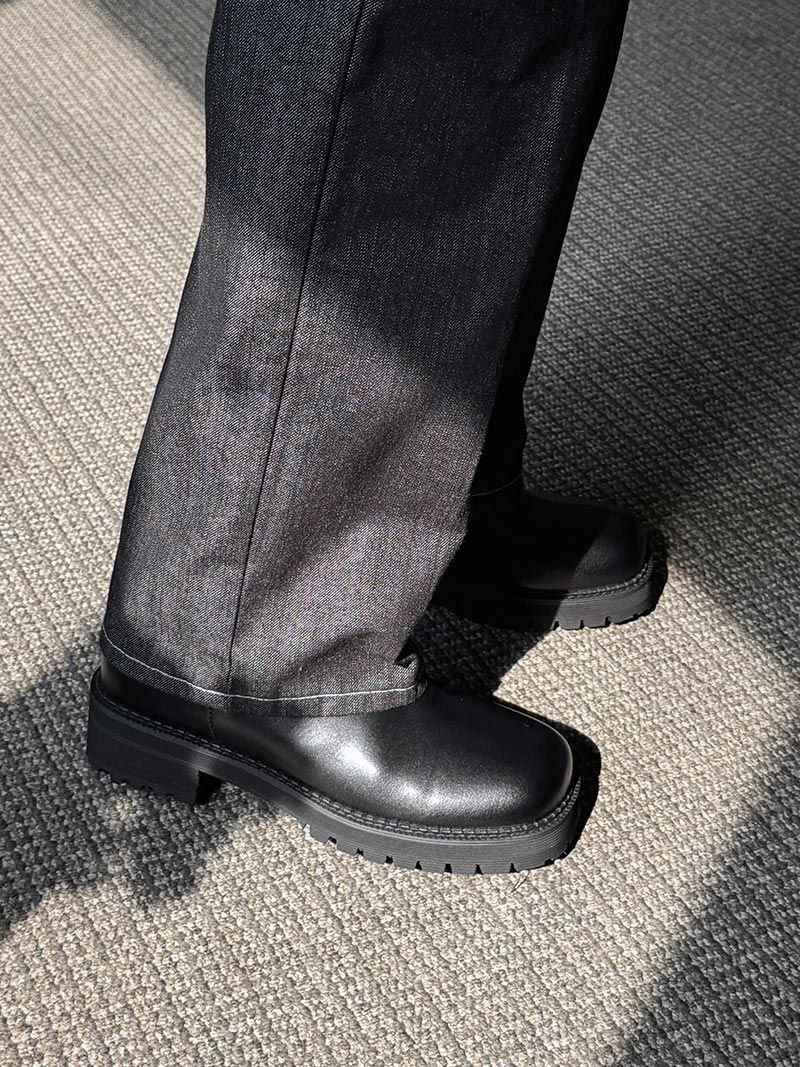ASCLO Square Toe Ankle Boots