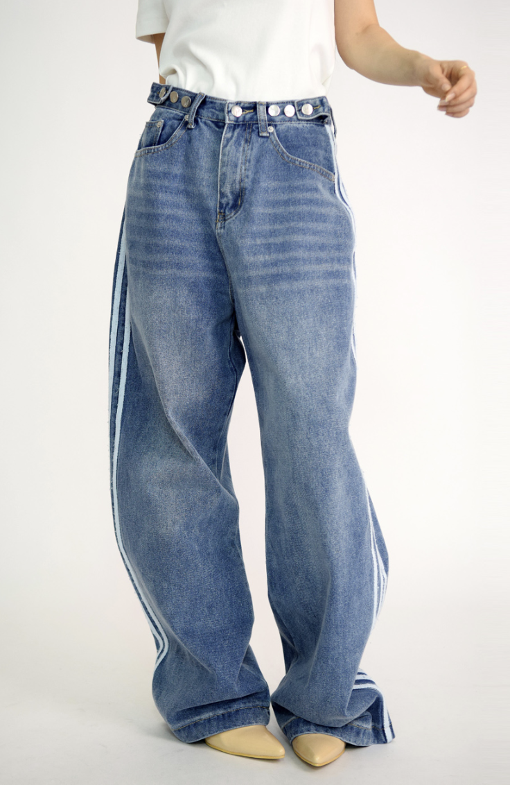 street track denim pants