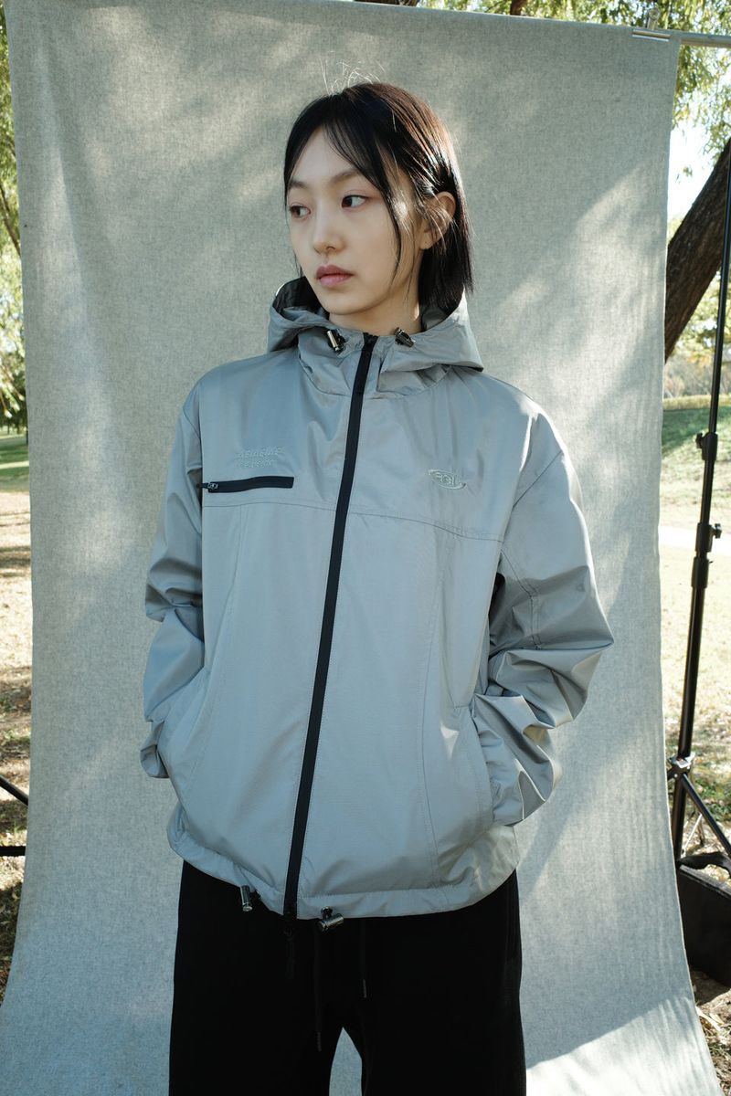 SYMBOL EMBROIDERY WINDBREAKER [GRAY]