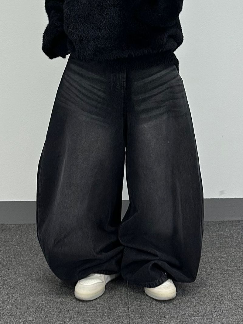 wacks balloon denim pants