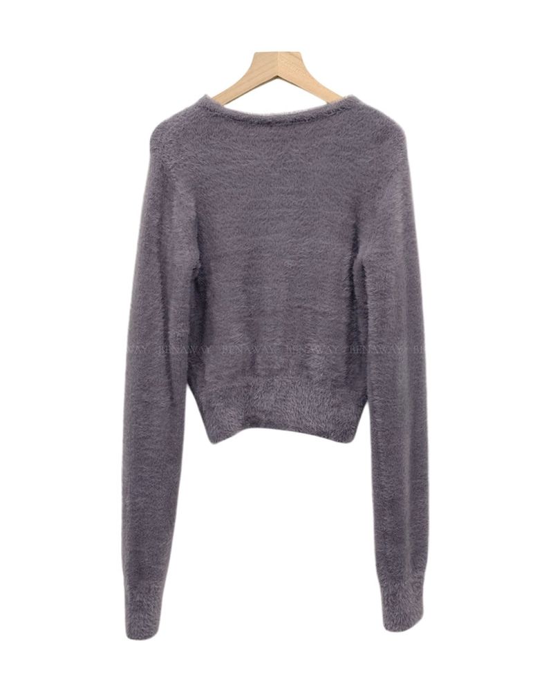 Ore Angora Fur Crop Cardigan 2C