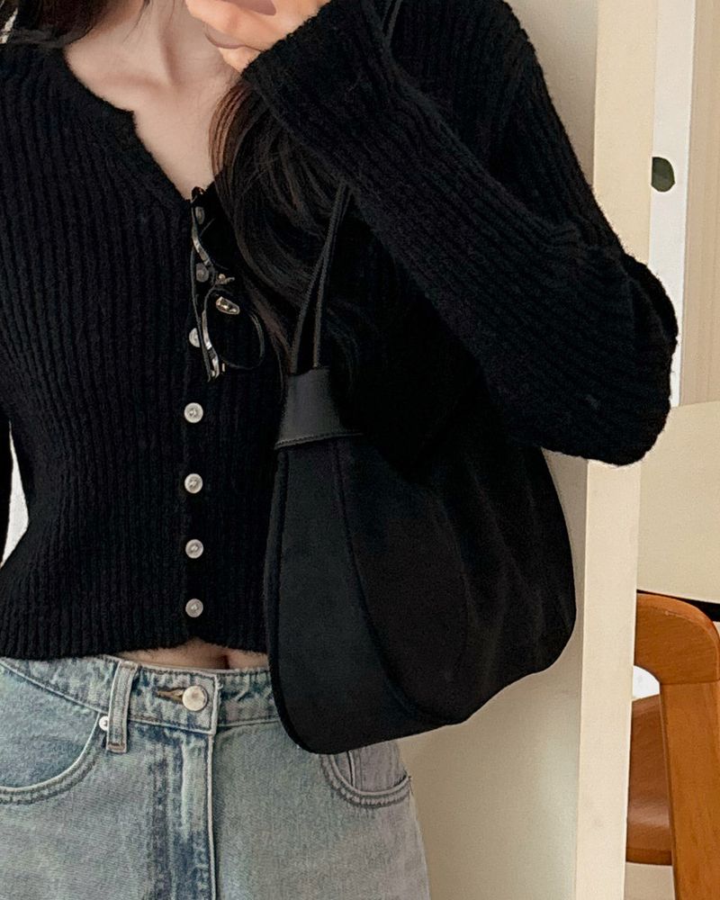 Zeno Suede Shoulder Bag