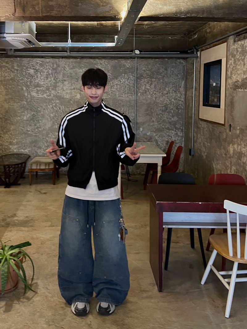Cargo Zipper Carpenter Denim Pants (2 Colors)