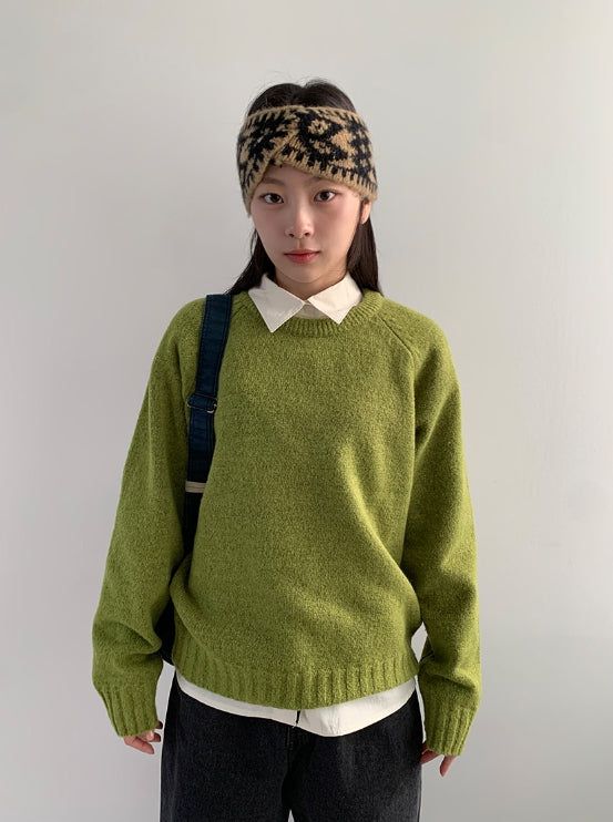 BAON（バオン）の「Kirkleb Raglan Color Round Knit（Tops）」