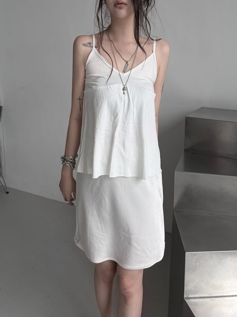 soft v-neck flow cami top (3color)