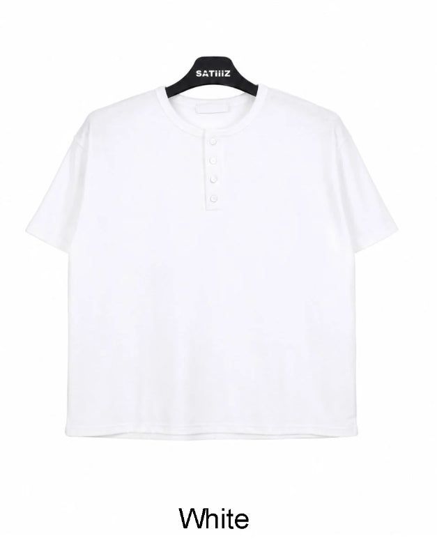 Para Soft Henley Neck Short Sleeve Tee