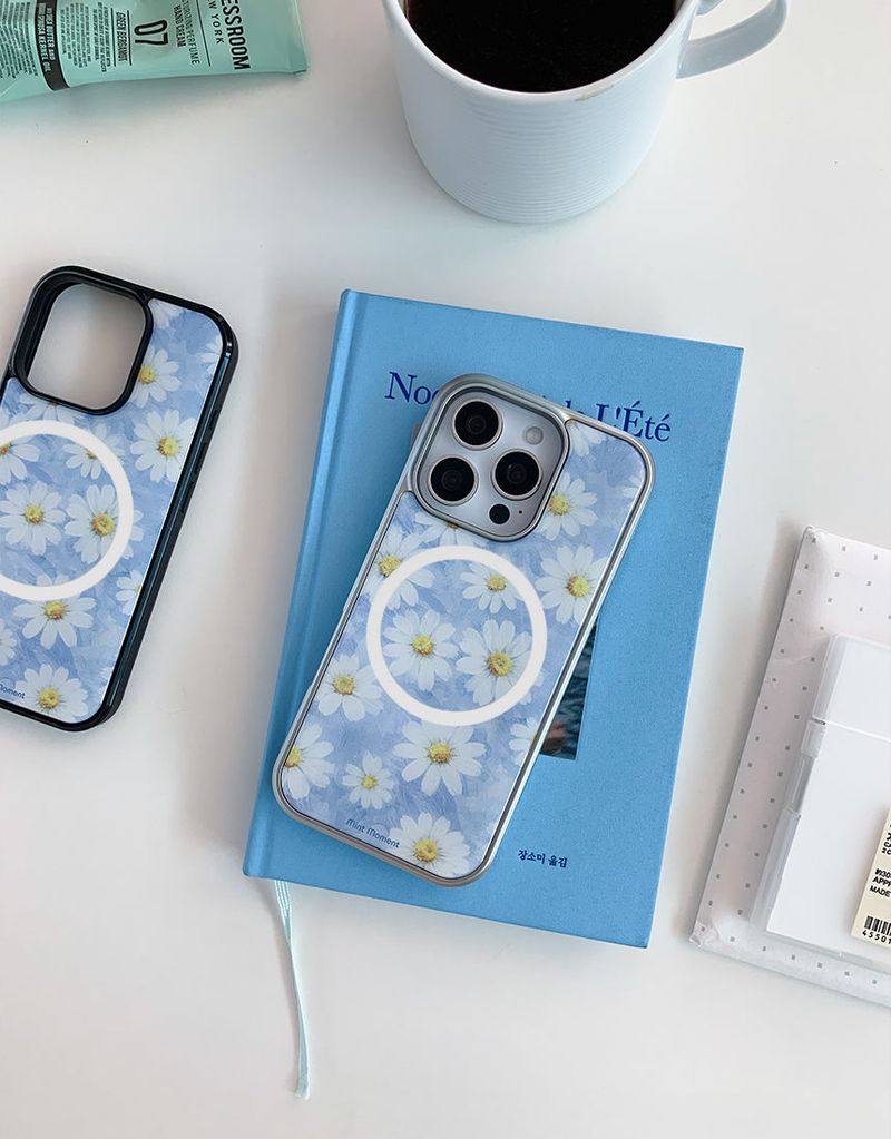 [MADE]スカイガーデン シルバーエポキシ バンパー iPhoneケース MagSafe