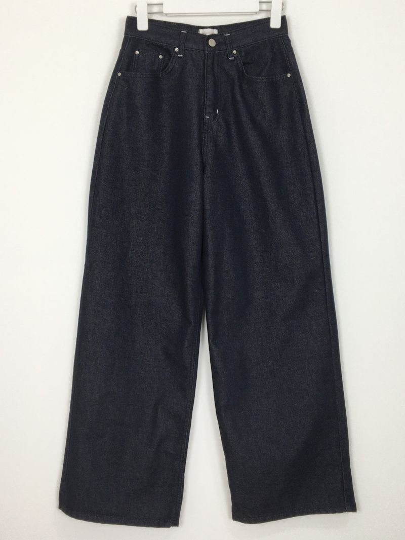 Stitched wide engine denim (2color)
