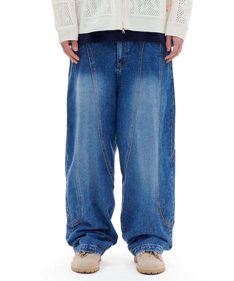 ARCHIVE BOLD（アーカイブボールド）の「PANEL LINE DENIM PANTS (BLUE)（Pants）」